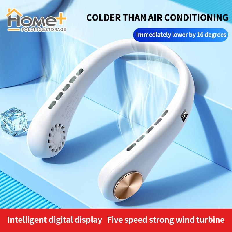 HOME+ Portable neck hanging small fan Mini small student dedicated ...