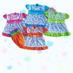 promo 4 picis setelan deres rok bayi/setelan motif hello kityy dan pulkadot/lucu untuk bayi/untuk umur 0-8 bulan