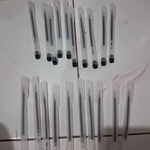 （BISA COD）50-100PCS Pulpen Gel Hitam 0.5mm Standard Pena Ujung Lancip Pena Gel Runcing 3 Warna Pulpen Perlengkapan Sekolah - Stationery kapur