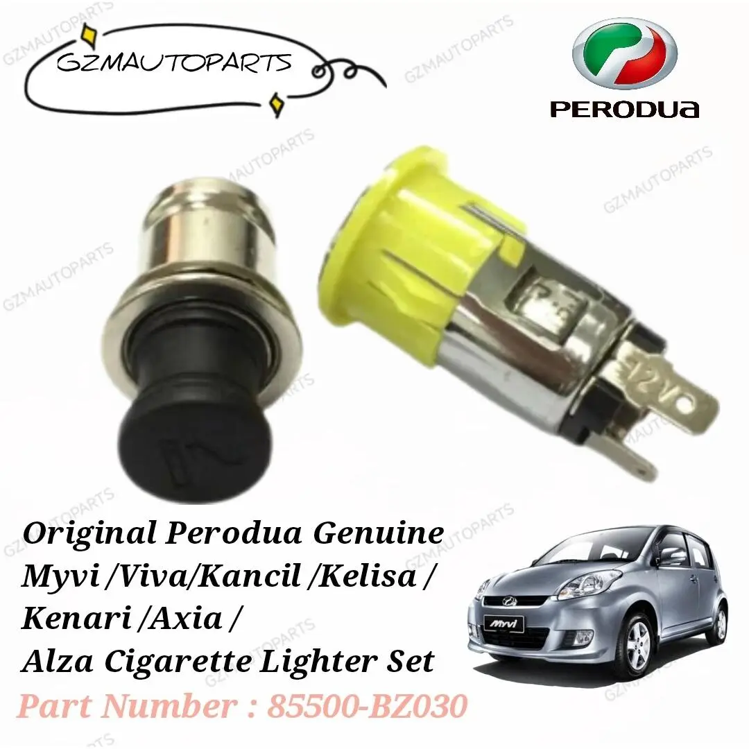Original Perodua Genuine Myvi /Viva/Kancil /Kelisa /Kenari /Axia /Alza Cigarette Lighter Set