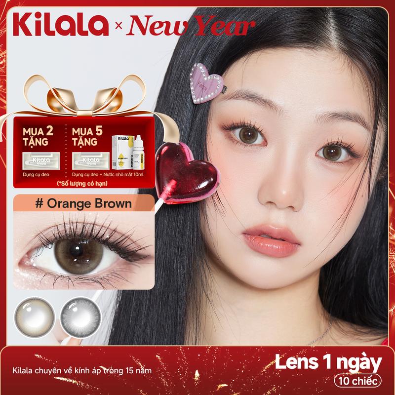  2 chiếc Kilala lens 1 Ngày kính áp tròng 1 ngày Dark Iris màu Felinae Grey DIA 14.2mm độ cận 0-7 lens êm mềm sắc xám ánh bạc tự nhiên thiết kế mắt sâu thu hút hợp nhiều style makeup cá tính 