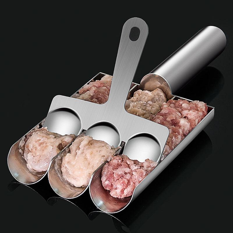 Product Introduction of Creative 304 stainless steel  Meatball Maker Set Fried Fish Beaf Meat Making Balls Mold  Kitchen Gadgets Cooking Accessories 6