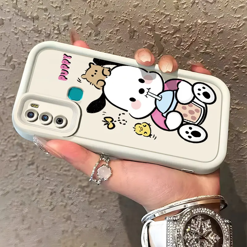 Casing Hp Untuk Infinix Hot 11 Play Hot 10 Play Hot 9 Play Case Casing Kesing Silikon Softcase baru Kasing HP pola rubah dan anjing Cesing 1