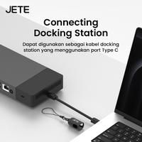 Gambar Kabel Data JETE CA3 Kabel Charger Keychain USB Type C to C 65W Fast Charging Cable Kabel Cas Lanyard Tali Gantung For iPhone Android - Black, Kabel Jete CA3 Type-C to Lightning  dari Doran Gadget Official Store Kota Administrasi Jakarta Pusat 5 Tokopedia
