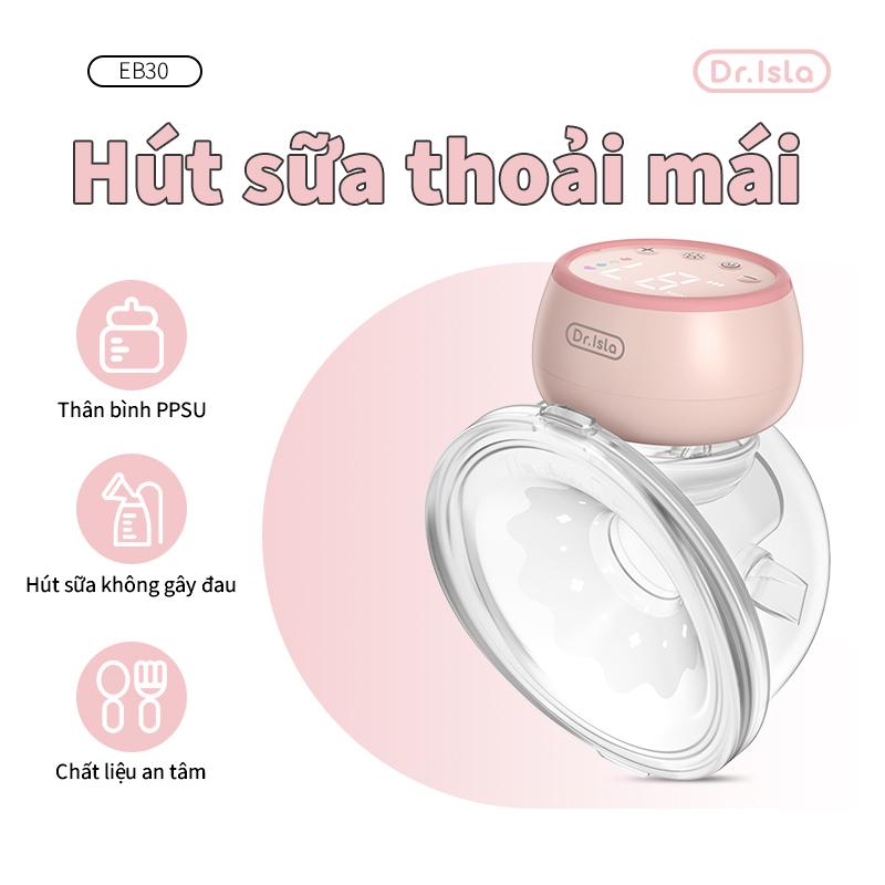 Dr.isla - Máy Hút Sữa Điện Không Dây Rảnh Tay Cao Cấp Không Gây Tiếng Ồn Lực Hút Mạnh EB30 dr isla 