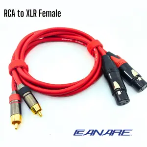 Satu Set Kabel In/Output Audio Mixer ke Power XLR Female to RCA Kabel Canare/ Soundmax Berkualitas Tinggi