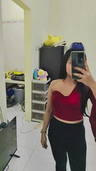 Product Review of Daisy Atasan One Shoulder Scuba Crop Top One Shoulder Scuba Chiffon Lengan Terompet Baju Wanita from t**a 0