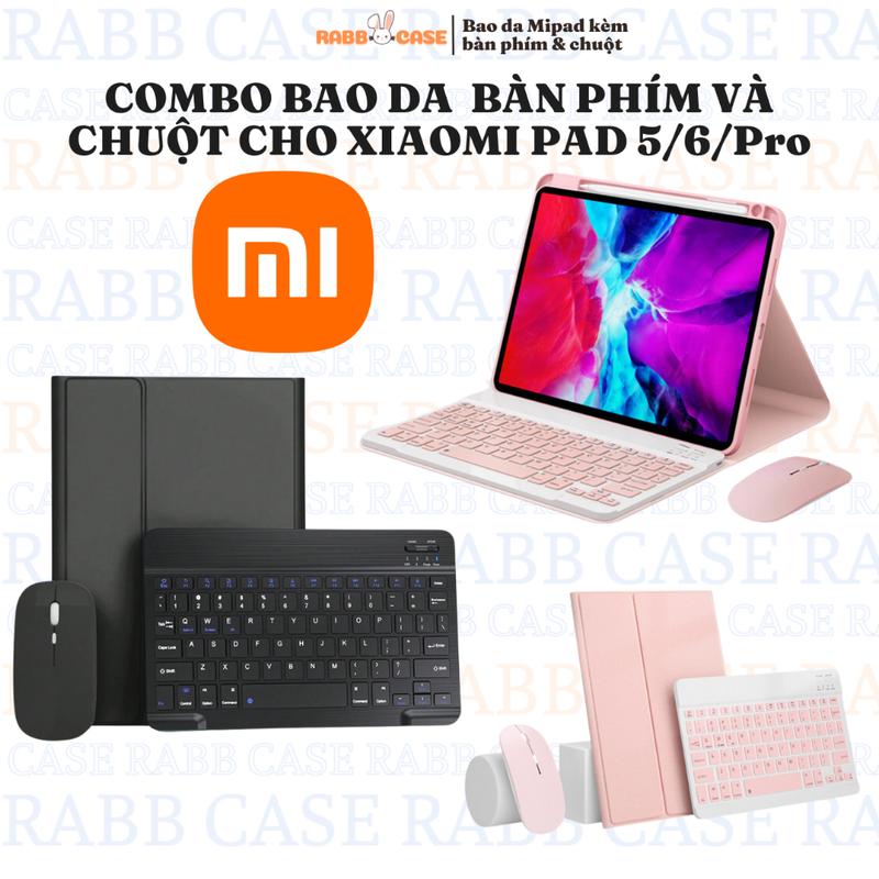 Combo Bao Da Kèm Bàn Phím Và Chuột Bluetooth Cho Máy Tính Bảng 11-11.2 Inch Có Khe Đựng Bút