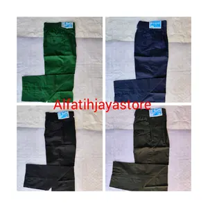 SERAGAM SEKOLAH CELANA PANJANG KARET UNTUK TK/SD warna Hijau army,hijau,biru dan hitam Fashion