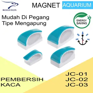 Magnet Pembersih Kaca Aquarium Magnetic Brush Size Small Medium Large