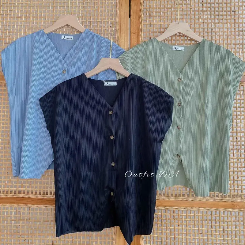 MAVE VEST - Atasan Vest Knit Rompi Kancing Sleeveless Wanita Basic Ratna Store 2