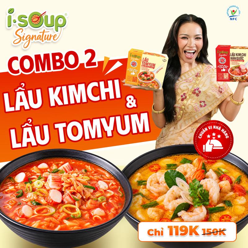 Set 2 Hộp Isoup Signature Vị Tự Chọn Ăn Liền Sấy Thăng Hoa Hộp 3 Viên