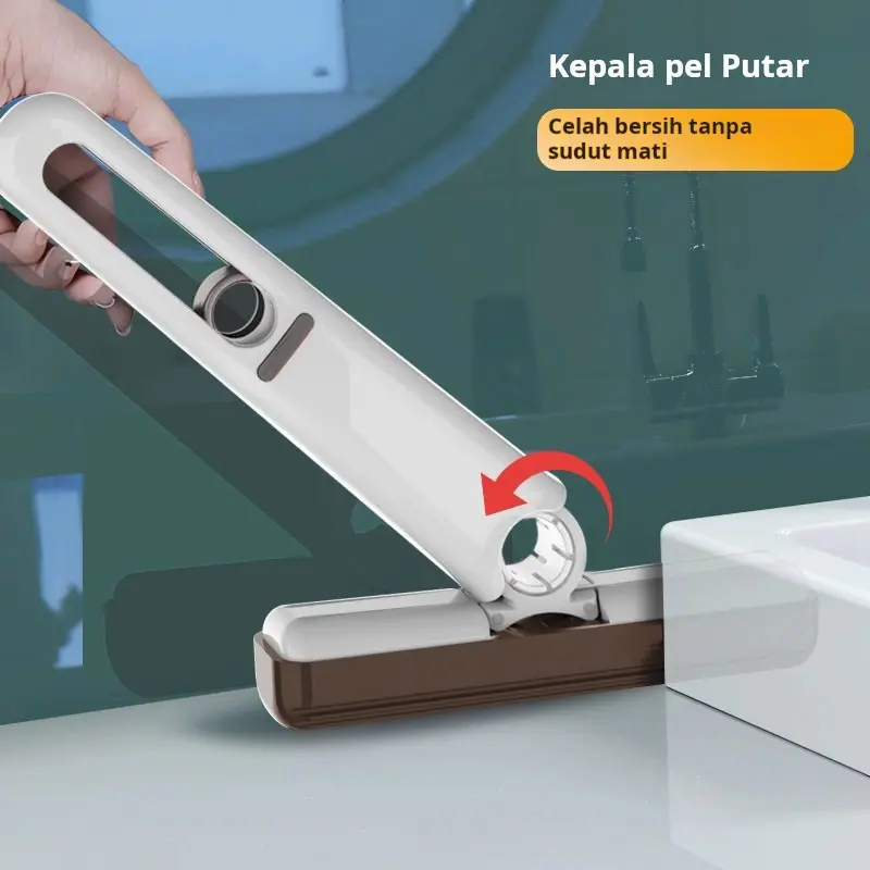 [Grab] Pel Katun Malas untuk Dapur, Kamar Mandi, dan Kamar Mandi, Pel Mini, Spons Dapat Dicuci dengan Tangan Bebas Tangan, Kamar Mandi Penyerap, Pengganti Collodion Dapur 1