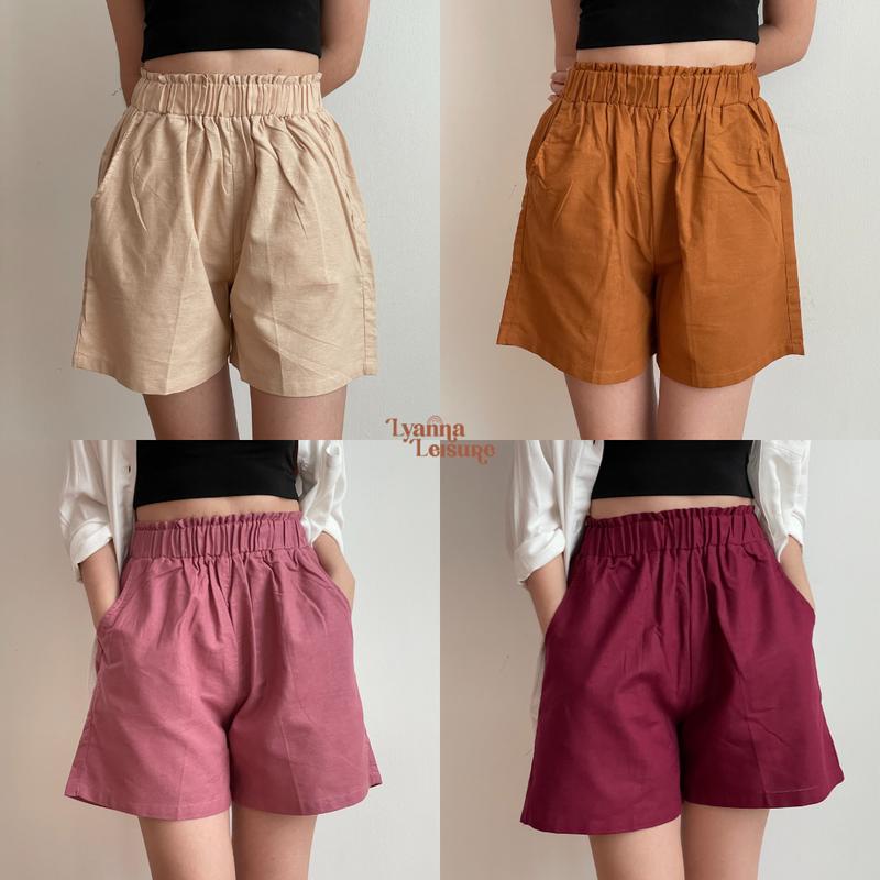 Celana Pendek Linen Wanita Highwaist | JOY | Lyanna Leisure 6