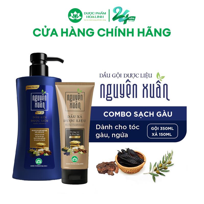 Bộ Dầu gội 350ml và Dầu xả 160g Nguyên Xuân sạch gàu - Dành cho tóc gàu ngứa