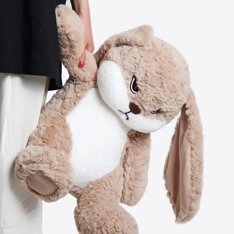 Gấu Nhồi Bông Thỏ Mặt Quạo -  Gấu Bông Thỏ Giận Dữ Đáng Yêu Mềm Mịn Cao Cấp FOXX STORE Toy Thú Bông Thú Nhồi Bông Đồ Chơi Phát Nhạc 3