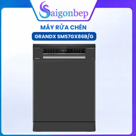 Máy Rửa Bát GrandX SMS7GX86G Series 7 16 Bộ, Sấy Khí Nóng 72H, Rửa Xoáy Kép, Tiết Kiệm Điện Nước