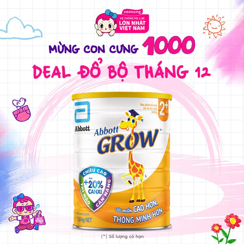 Sữa Abbott Grow 2+ 1,6kg trên 2 tuổi