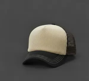 Topi Trucker Hat Lidah Pendek Bahan Corduroy Dewasa
