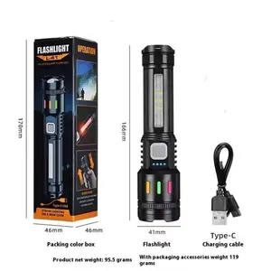 Senter LED Cas Super Terang Jarak Jauh L-41 Senter SWAT Mini ZOOM Emergency USB Recharge Anti Air