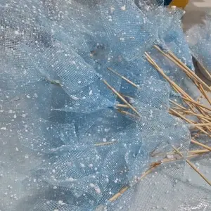 KAIN TILE SALJU /SNOW MESH BOUQET FLOWERS UKURAN 50×40 Hiasan