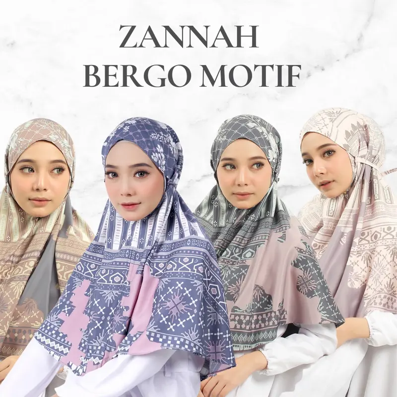 Hijab Instant Zannah Bergo Motif 0