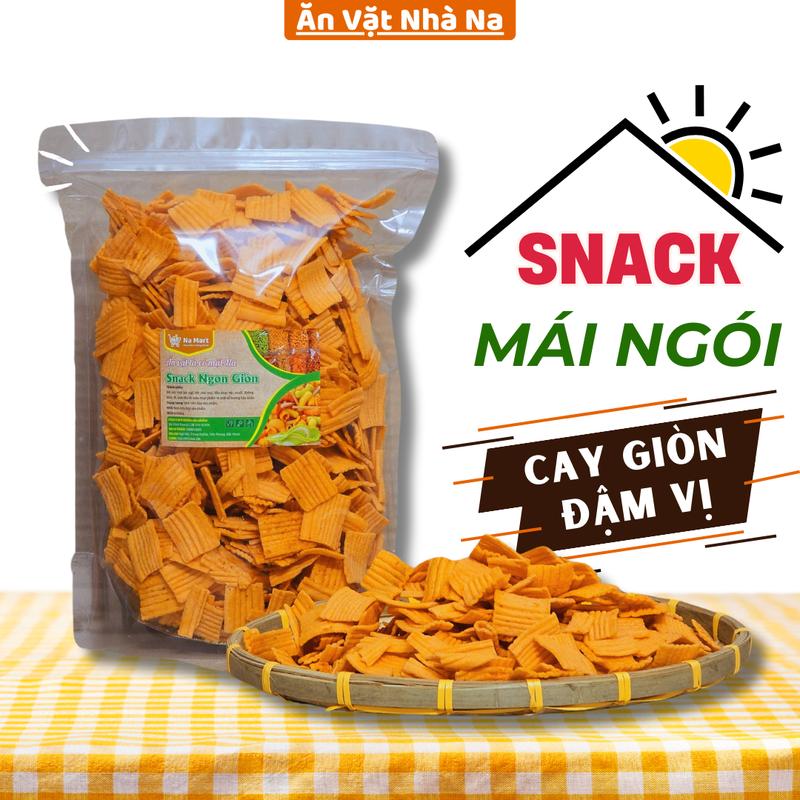 [FreeShip] 1kg Bim Bim Mái Ngói Vị Cay, Snack Mái Tôn Ăn Vặt Nhà Na, Hàng VIỆT NAM Loại ngon, Đóng Túi Khóa Zíp 500g Thức Ăn Food Khoai Ăn Vặt