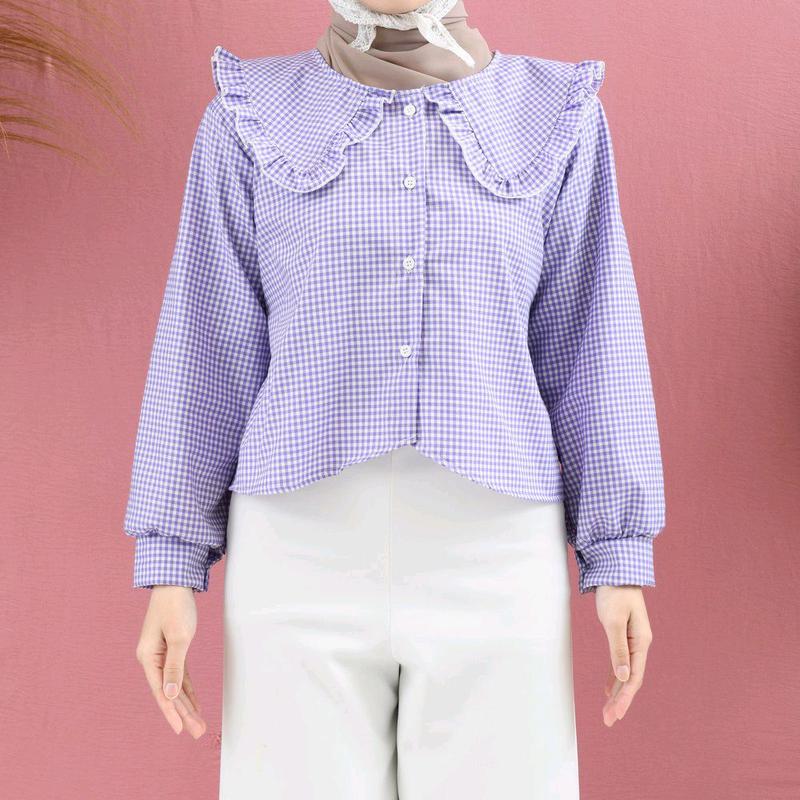 kemeja crop // crop top // atasan crop // atasan korea 4