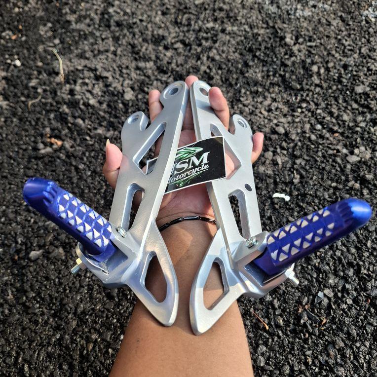 FOOTSTEP BELAKANG NON JOMBLO FIZR FIZ R + STEP THAILAND DUDUKAN MODEL BPRO RX SILVER BIRU