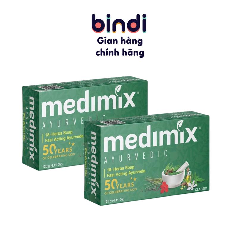 Set 2 Xà Phòng Medimix 18 Loại Thảo dược Ayurveda Tác Động Nhanh 125g Dưỡng Body Skincare Dưỡng Da