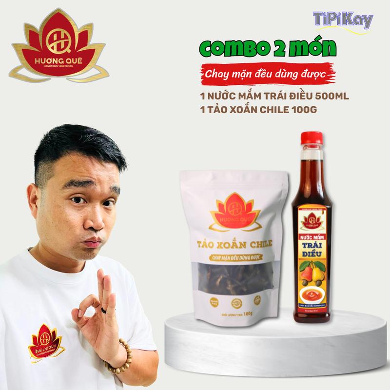 Combo Nấu Ăn Tại Nhà Tảo Xoắn Chile 100g + Nước Mắm Trái Điều 500ml Nước Sốt Gia Vị