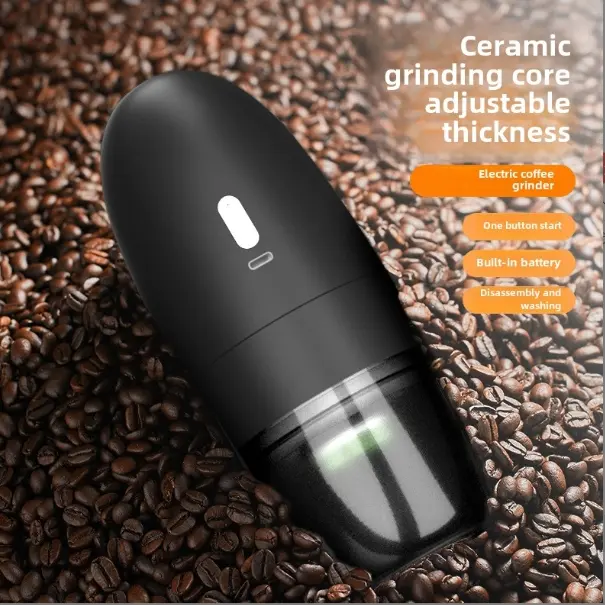 Portable bean grinder Electric USB charging coffee bean grinder thickness adjustment home small coffee machine