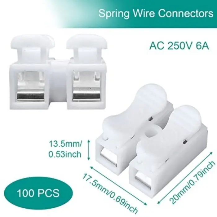 NEW SERIES 100pcs Quick Connect Terminal Connector Sambungan Kabel Listrik 2 PIN Jepit CH2 3