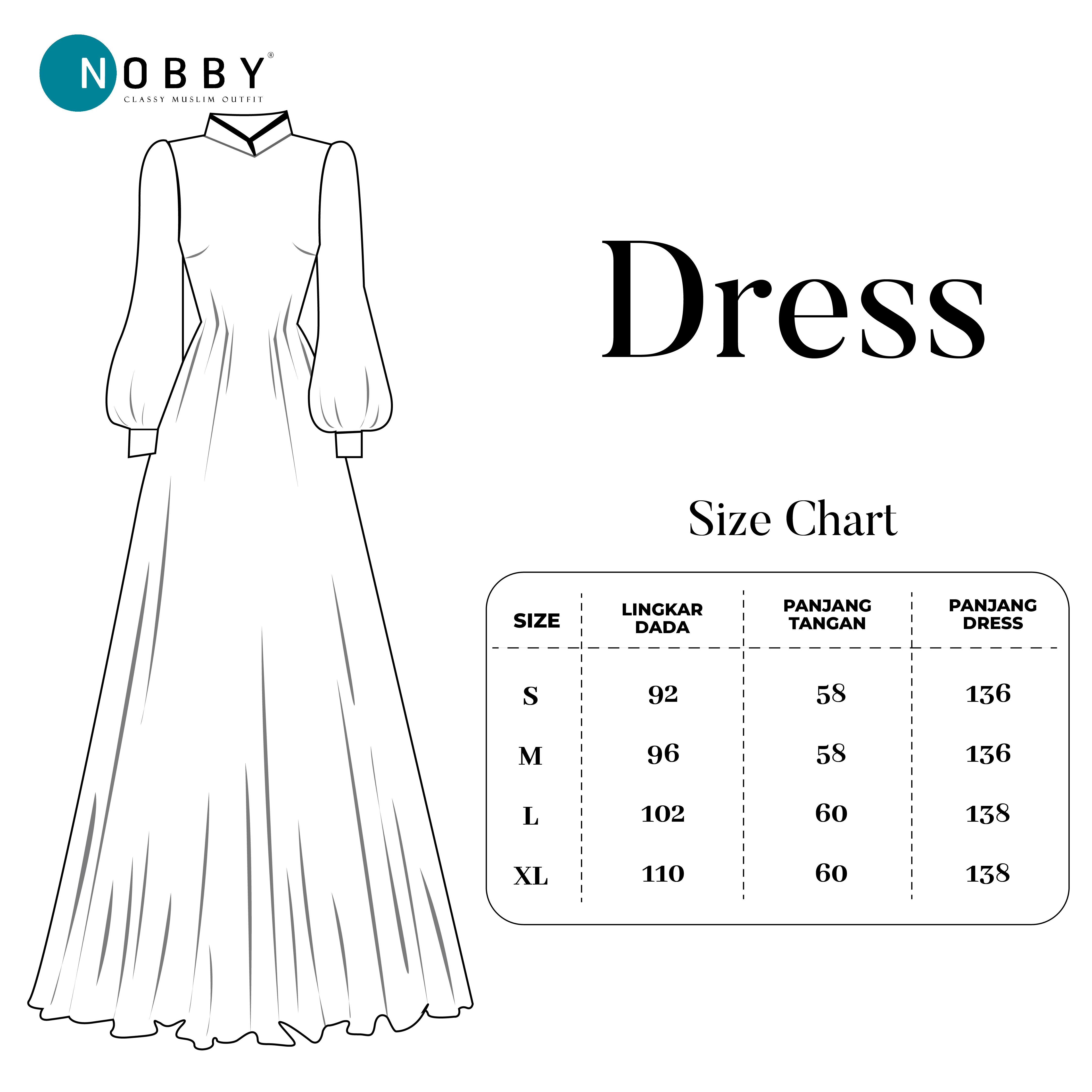 Nobby Seroja Dress Gamis Wanita Muslim Lengan Panjang Wanita Floral Pattern Bahan Light Satin Silk