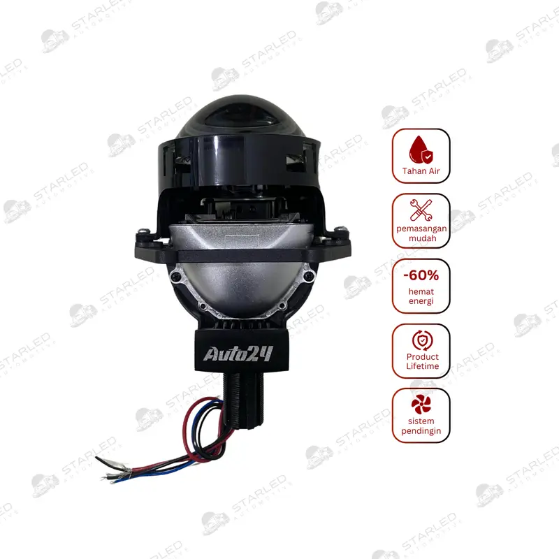 AUTO24 LAMPU BI - LED 24VOLT LAMPU PROJIE 55W 65W LAMPU PROJIE BILED UKURAN 3 INCH LAMPU DEPAN KENDARAAN MOBIL TRUK Car 5