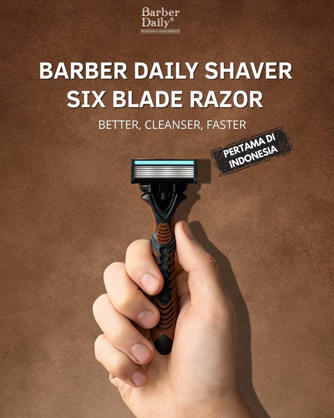 Barber Daily Shaver Six Blade Razor - Alat Cukur MAKARIZO