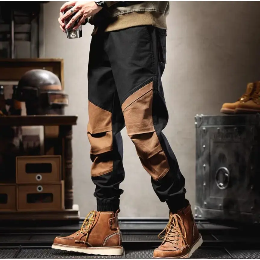 Youth Popularity Straight Men's Fashion Overalls Ins Artistic Fashion Fashion Brand Casual Pants Straight Pants Summer