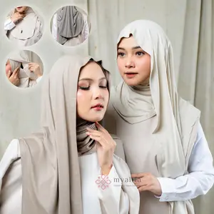 HIjab Pashmina Instant Curve Inner Menutup Leher Rayon Viscose  Airy Airflow Jesslyn Pashmina Meleyot Pashmina Syar'i