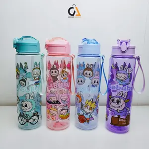GROSIR Botol Minum Anak Sekolah Labu Labu Viral Kapasitas 900 ML BPA Free dengan Tali dan Sedotan Bottles Kitchenware Water