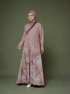 Gladiola Dress - Gamis Lebaran 2025 - Dress Kekinian - Gamis Motif Premium - Bahan Romario Silk Terlaris