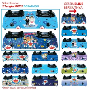 Stiker kompor 2 tungku motif doraemon Vinyl