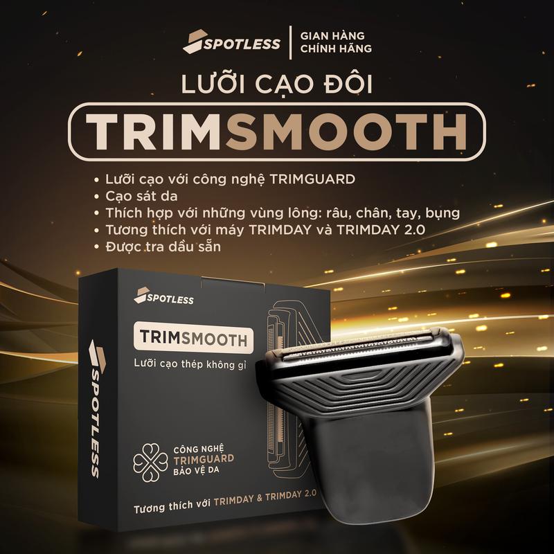 Lưỡi cạo râu TRIMSMOOTH Cạo Sát Da Dùng Cho Máy Cạo Lông Cơ Thể TRIMDAY 2.0 Trang Bị Lưỡi Cạo Đôi Sắc Bén Bền Bỉ