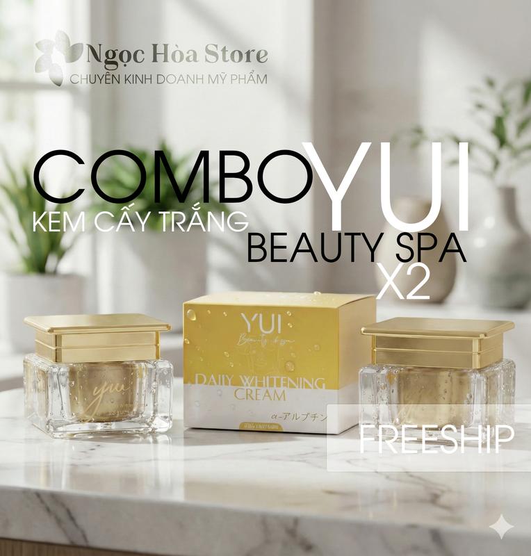 Combo 2 HỦ KEM CẤY TRẮNG - Yui Beauty Spa - Dưỡng Da Sau Peel Skincare Nữ Giúp Làm Trắng Giảm Sạm Nám Tàn Nhang Đốm Nâu Cải Thiện Độ Đàn Hồi Và Độ Ẩm