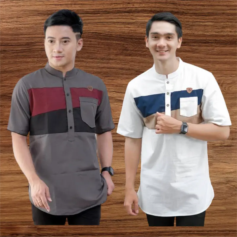 50 RIBU DAPAT 2 BAJU KOKO KURTA VIRAL MUSLIM PRIA DEWASA BAHAN FULL KATUN  Pendek 2