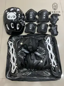 sepatu roda anak import bahan tebal Inline Skate Full Karet PU Nyala Roller