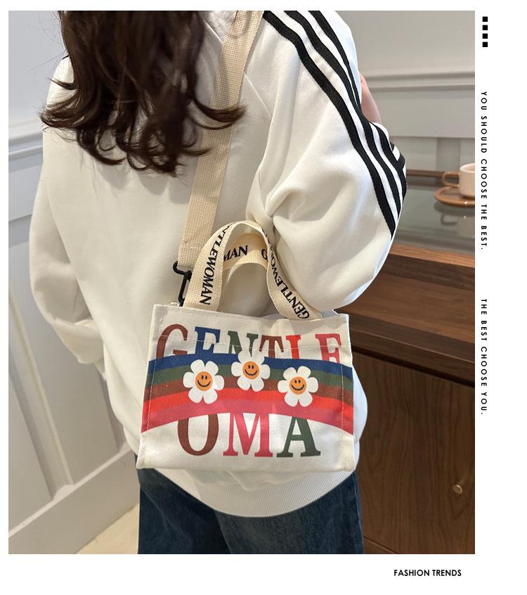 Product Introduction of Canvas bag 2024 new underarm support student class commuting bag versatile shoulder bag handbag 0