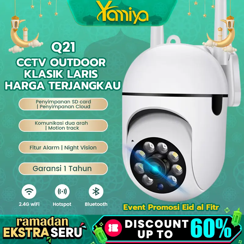 Yamiya Outdoor CCTV Pelacakan Manusia HD Penglihatan Malam Nirkabel Kamera Tahan air Tahan hujan Tahan Angin Ponsel Monitor