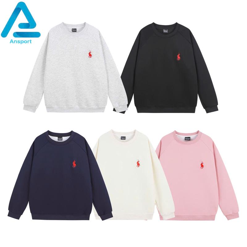 Áo Sweater nam nữ chất vải nỉ da cá logo thêu hình ngựa hotrend