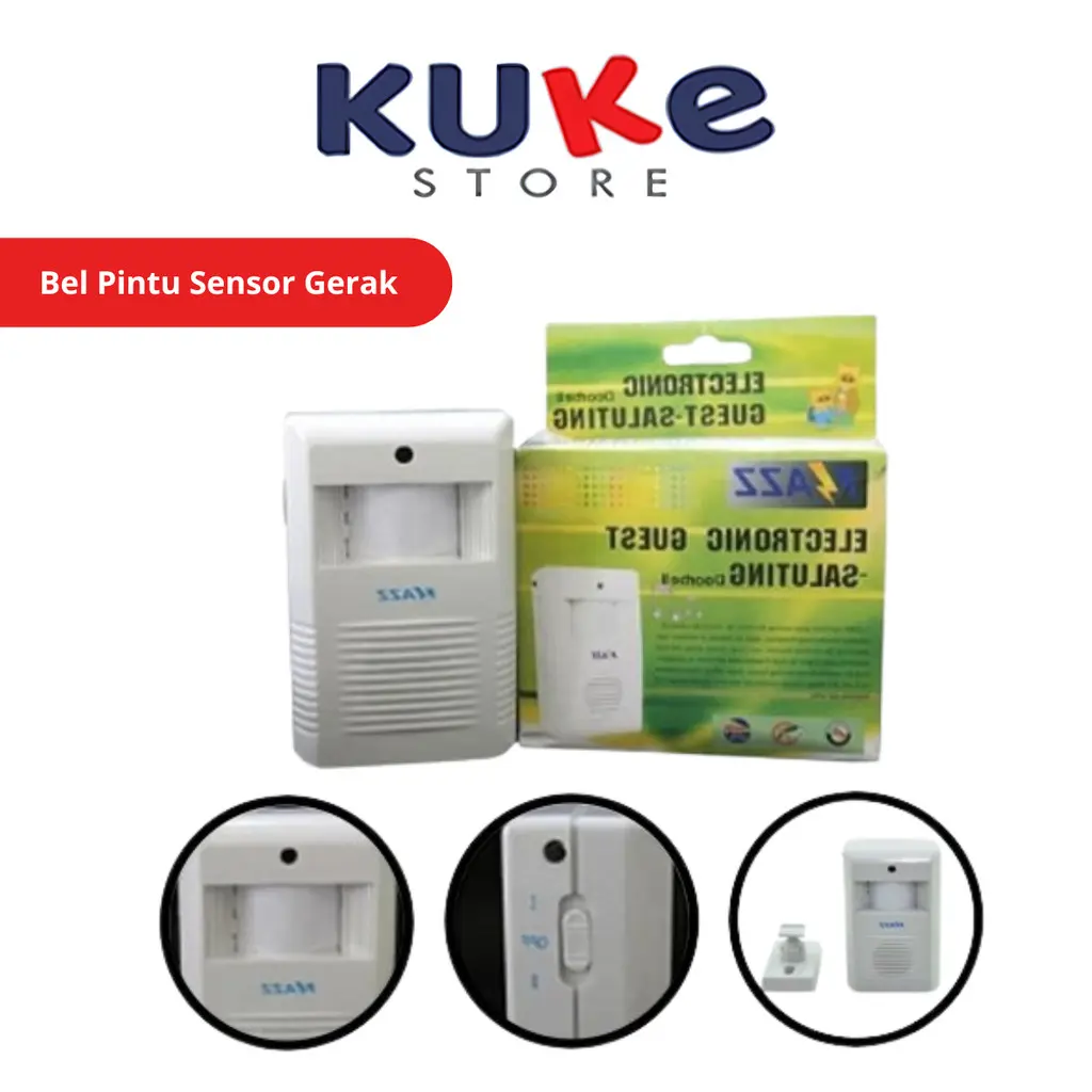 Bel Pintu Sensor Gerak Flazz / Electronic Guest Saluting (Wireless Bell)