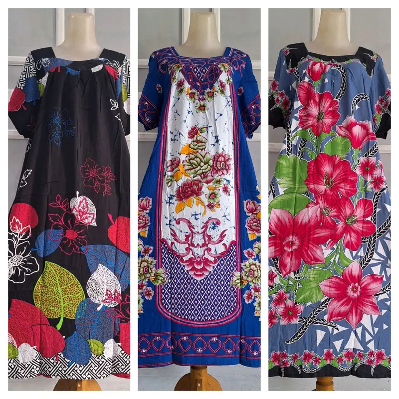 Daster Hengky Sikak motif F Laut & Trisula warna Ld 120cm Pb 110cm Non busui Nyaman di pakai Tidur 1